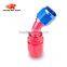 Aluminum oil cooler fitting 45 degree resuable fuel line hose end fitting adaptor blue and red 40-045-06