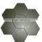 Glass Stone Hotel Bathroom Floor Tile Colored Hexagon Mosaic
