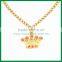 Shiny Crystal Crown Gold Plating rhinestone Necklace