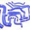 saab silicone hose kit for WRX EJ20 Ver 7/8/9 ,engine parts silicone radiator hose kit