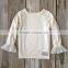 Cotton stripes Hot Sale Kids Shirts Lovely girls T shirts vertical stripes long sleeves t shirt kids