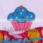 Cute cupcake applique short bubble baby girls