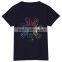 Colorful hand printing for group activities short sleeves tshirt for girls