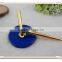 TT- 08 luxury golden desk pen holder, long table pen with round holder