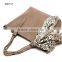 Women's handbag Silk scarves decoration Ostrich grain big bag fashion shoulder bag messenger bag