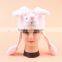 plush animal hat/adult animal winter hats/plush hat/plush rabbit hat