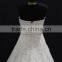 Scoop Neckline Embroidery Lace With Silver Thread Nice A-line Long Full Skirt Light Gold Wedding Dress