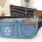 Fashion jeans pencil case with two zippers made in china