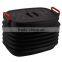 Black color height adjustable plastic storage container with lid