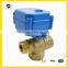 3 way brass 1/2 inch electric water diverter valve for auto equipment, solar water system water heater, air condition