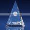 Wholesale customzied size crystal glass pyramid with custom logo for business gift paperweight