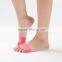 dancing yoga hand knit five toe half sock cotton half foot socks