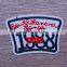 Custom sew on embroidery letter number blank mini patches for hat