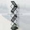Wholesale Foldable 6 Layers Magzine Display Stand, A4 Metal Brochure Holder