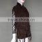 Black Knitted Fur Shawl European Style Tassel Shawl Fashion Girl's Favorite Style