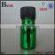 glass cosmetic serum bottle , electroplating green essential oil bottle