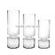Set of 3 clear glass candle holder/hurricane candle holder for home decoration