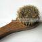 Wooden handle horse hair shoe brush