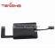 High quality black PU leather luggage tag with elastic band