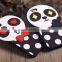 Fashion 3D Lovely Cartoon Panda Black Polka Dot Soft Silicon Cases For iPhone 5/5S/6/6 Plus/6S/6S Plus Rubber Cell Phone Cases