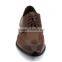 Brown genuine soft comfortable calf leather custom made Italian style men business dress shoes