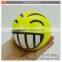 4 inch pu material smile face soft ball toys for kids