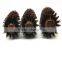 heat resisting round wood wooden 100% natural bristle hair brush
