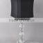 wholesale high quality modern crystal pillar table lamp with beige cylinder fabric lamp shade for wedding gift