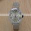 Silver small mesh steel quartz watch color dial roman number vogue watch
