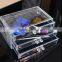acrylic cosmetic organizer with 3 drawers