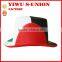 Cheap green white red black flag fans magic round felt fiesta coloured top hats