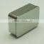 silver rectangular tea tin plain/tea tin