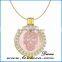 Dubai gold plating fashion jewelry wholesale crystal skull pendant necklace