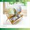 BH002/Bamboo Scissor Style Folding Dish Rack Plate Flatware Holder Set