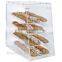 Acrylic Food Display Case for Bakery, (4) Trays, Knock Down Design(FC-B-146)