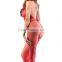 Sexy hot mature halter neck fishnet crotchless bodystocking