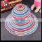 2016 hot sell striped ladies sun visor hat foldable bucket hat