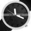 2015 New Fashion Simple Black Leather Band White Dial Women Lady Sport Quartz Wrist Watch