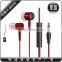 high quality metallic earphone with microphone and volume control