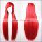 Hot Sale 100cm Long Straight White/pink/red Ladies Synthetic Hair Wig,heat Fibre Anime Cosplay Wig Peruca