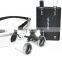 Popular RED BLUE BLACK YELLOW SILVERPortable Dentist Surgical Medical Binocular Dental Loupes with LED Head Light Lamp