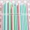 red Drinking Paper Straws With Christmas Candy Cane Design