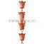 Copper tulip rain chain/ Flower Design Cup For Garden Decor And Gutter rain chain