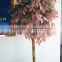 Home garden decoration 100cm to 1000cm Height artificial indoor live plastic ficus red with green palm tree EZLS05 1006