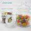 chinese style recycled glass tea sugar coffee jar with brand and lid