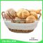 High quality woven willow round bread basket with handles