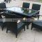 Rattan Outdoor/living Room Furniture PE Rattan Dining Sets for 6 Persons