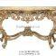 Marble top antique gold console table for living room ME-0432-01
