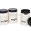 Plastic lid tea sugar coffee kitchen container set of 3