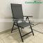 7-Position Adjustable Folding Recliner Teslin Black Aluminum Deck Chair